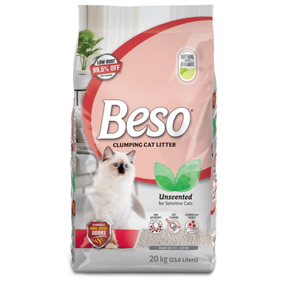 Beso Unscented Clumping Cat Litter