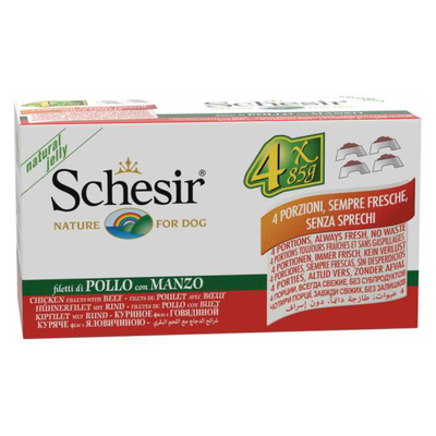 Schesir Dog Chicken & Beef 4 x 85g