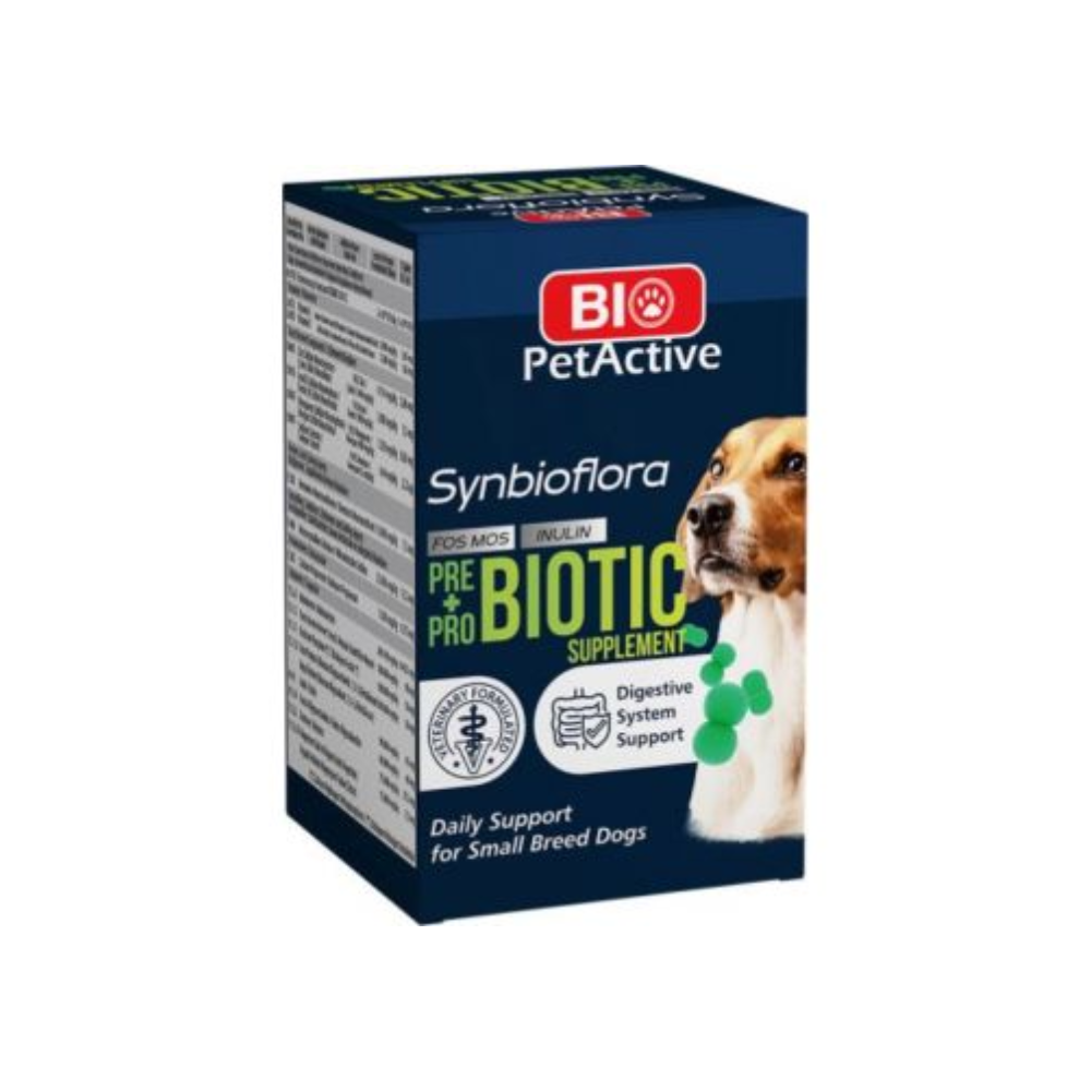 Bio PetActive Synbioflora for Small Breed Dogs 60 Tablets