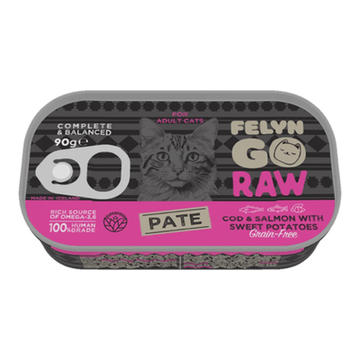 Felyn Go Cat Cod & Salmon with Sweet Potatoes Pate 90g