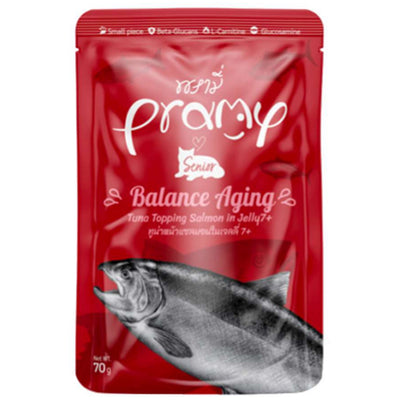 Pramy Senior Cat 7+ Tuna and Salmon in Jelly 70g