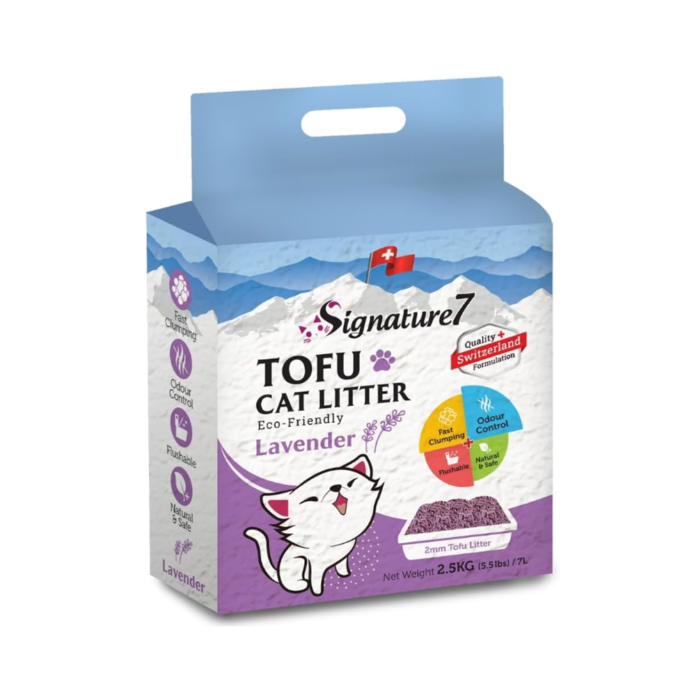 S7 Tofu Flushable Cat Litter Lavender 7L