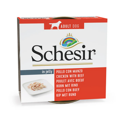 Schesir Dog Chicken & Beef 150g Tin