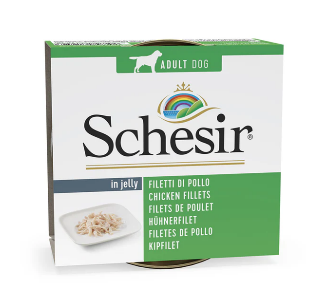 Schesir Dog Chicken Fillets 150g Tin