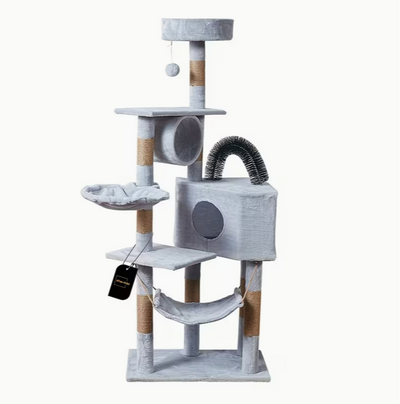 Multi-Level Grey Cat Tree 150cm