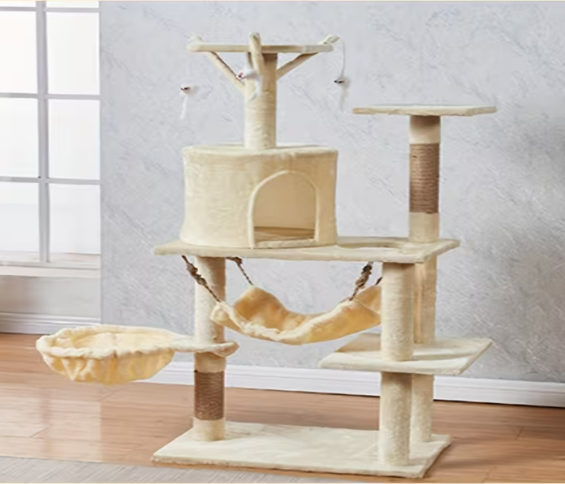 Cat Tree Beige 125 x 60cm