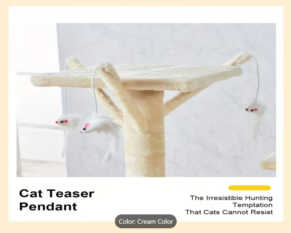 Cat Tree Beige 125 x 60cm