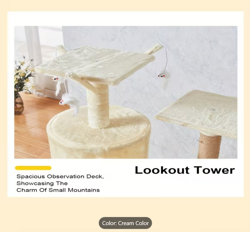 Cat Tree Beige 125 x 60cm