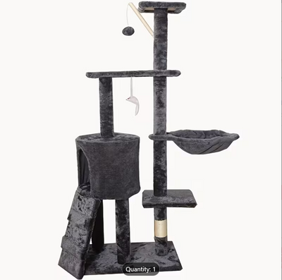 Dark Grey Cat Tree 138 x 48cm