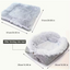 Plush Grey Pet Bed 61 x 51cm