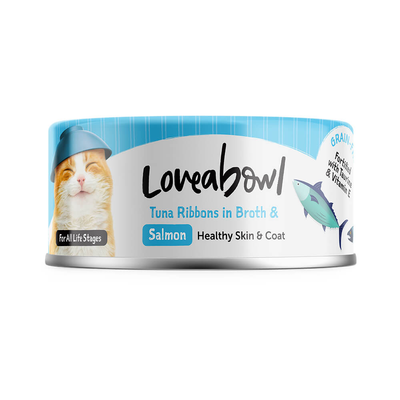 Loveabowl Cat Tuna & Salmon in Broth 70g