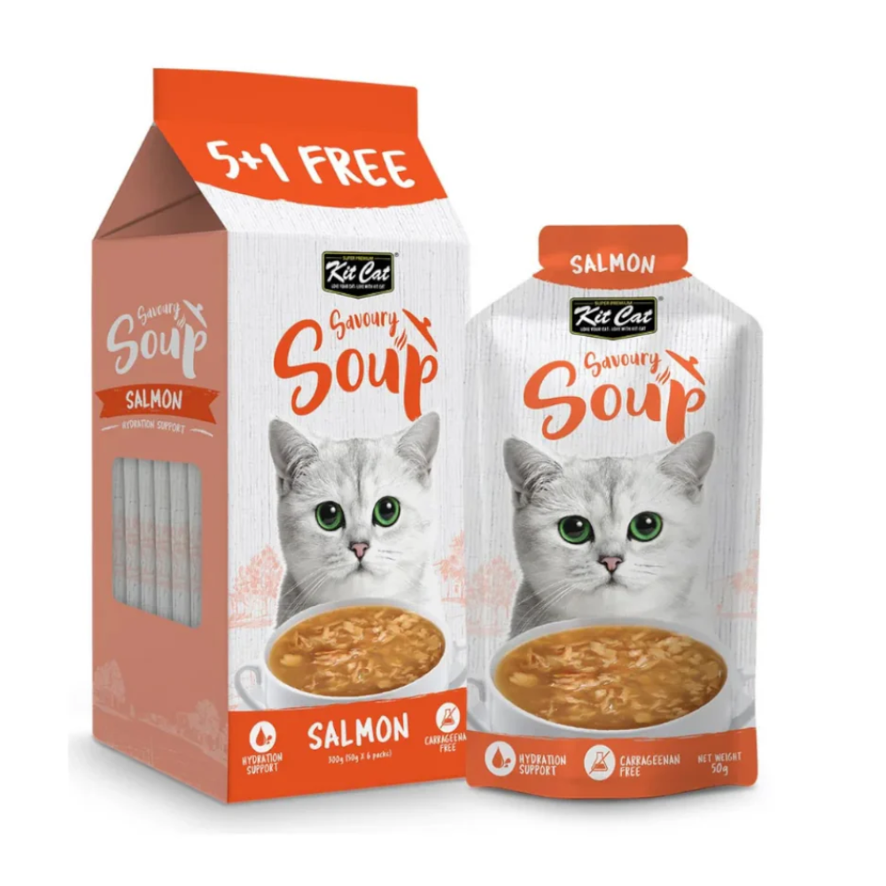 Kit Cat Savoury Soup Salmon 6x50ml