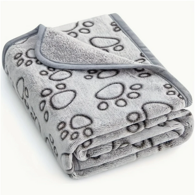 Super Soft Grey Pet Blanket 75 x 50cm