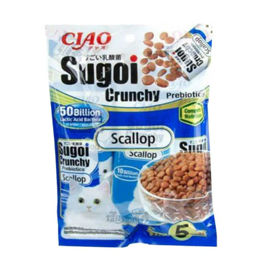 Inaba CIAO Sugoi Cat Crunchy Scallop with Prebiotics 5x22g