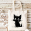 Cute Cat Canvas Tote Bag