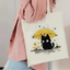 Cute Cat Canvas Tote Bag
