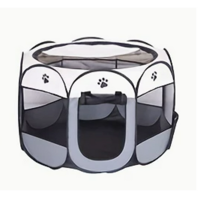 Octagonal Pet Play Pen Grey 72x72cm