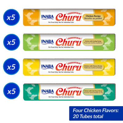 Churu Cat Chicken Puree Variety Pack 20 x 14g