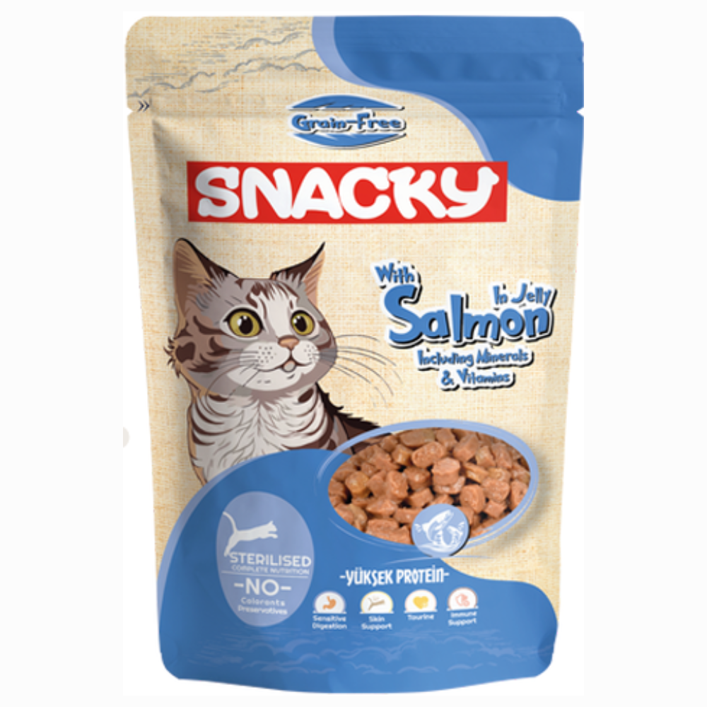 Snacky Cat Salmon Chunks in Jelly 85g