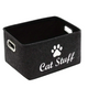 Felt Cat Storage Bin - Grey