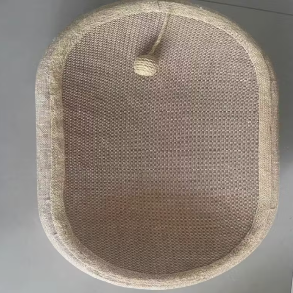 Large Jute Scratching Mat with Toy
