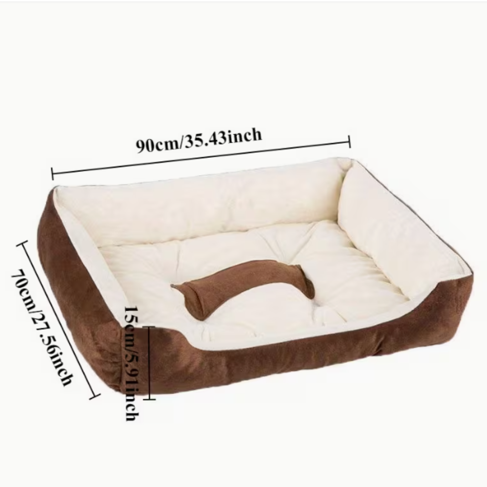 Plush Dog Bed 90x70cm