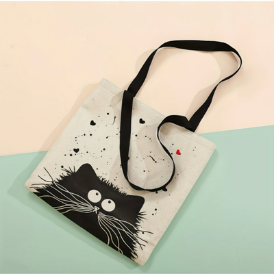 Fun Cat Canvas Tote Bag