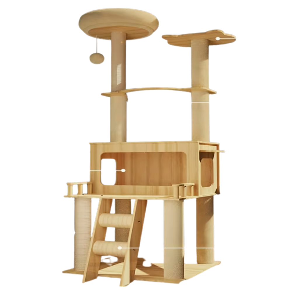 Wood Cat Tree 147cm