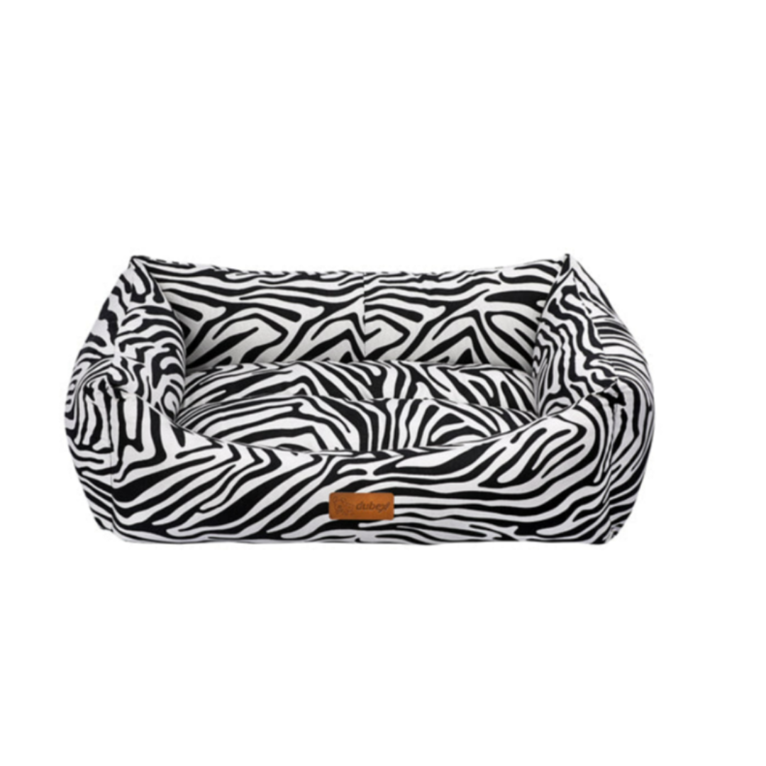 Feline Go Foam Rectangular Bed Black and White