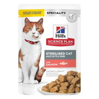 Hill's Science Plan Sterilised Cat Salmon in Gravy