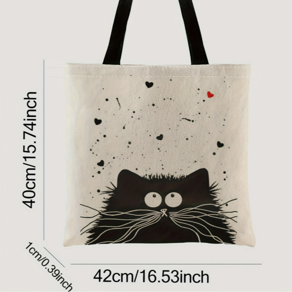 Fun Cat Canvas Tote Bag