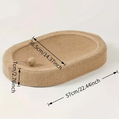 Large Jute Scratching Mat with Toy