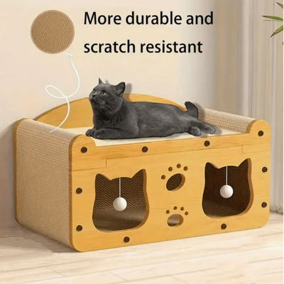 Cat House with hanging toys 51 x 24 x 30cm