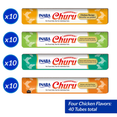 Churu Cat Chicken Puree Variety Pack 40 x 14g