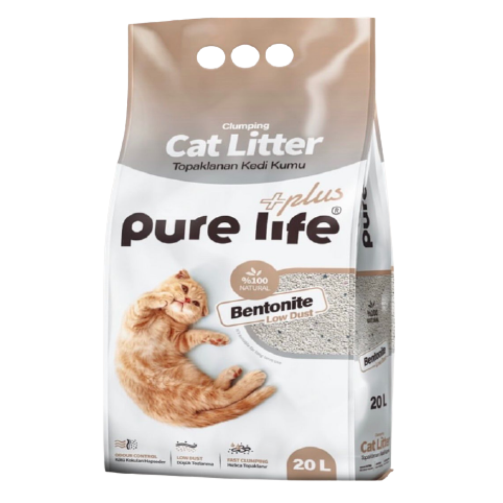 Pure Life Plus Clumping Cat Litter Active Carbon 20L