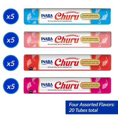 Churu Cat Tuna & Seafood Puree Variety Pack 20 x 14g
