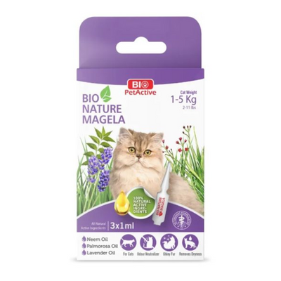 Bio PetActive Skin & Coat Drops for Cats 3x1ml