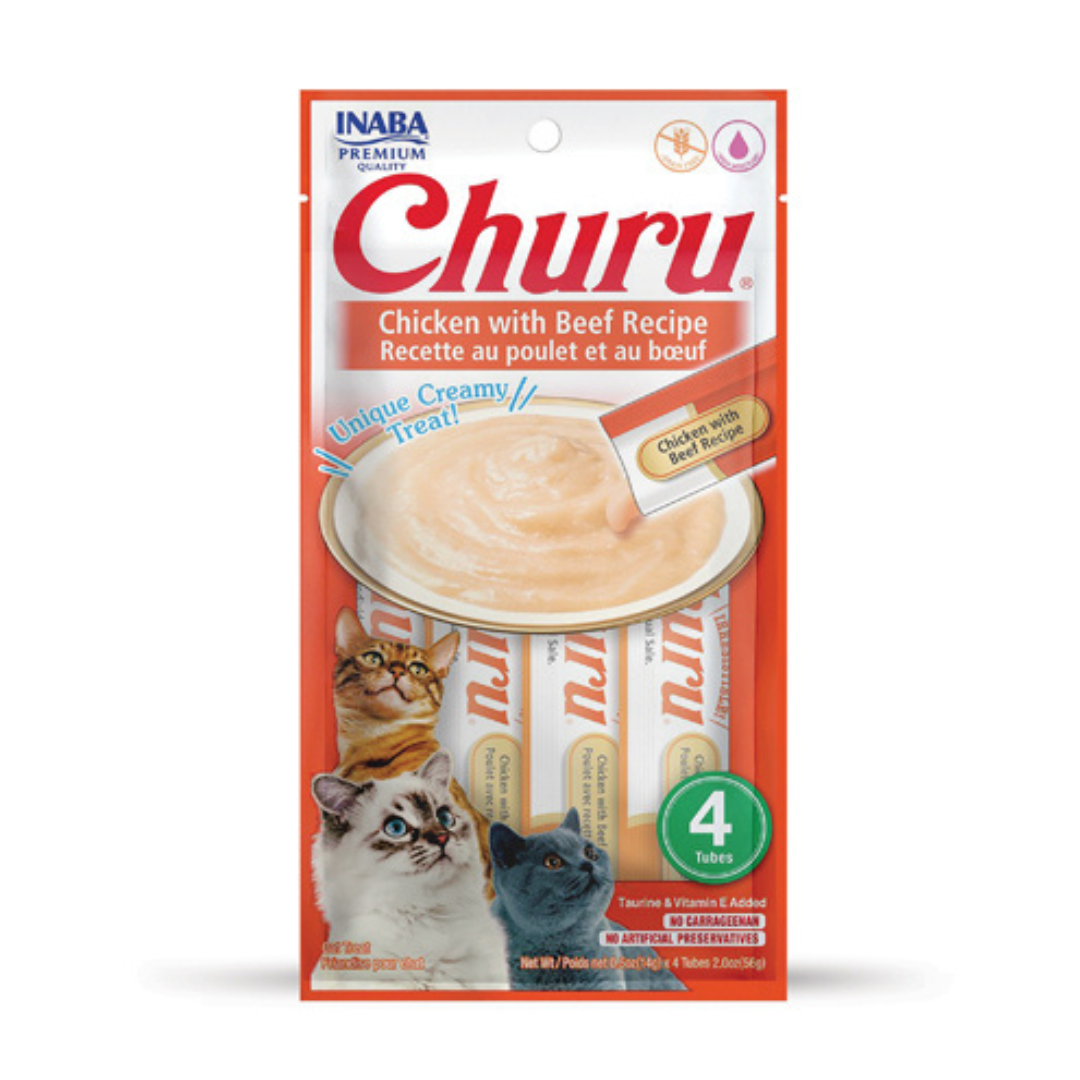 Churu Cat Chicken & Beef Puree 4 x 14g