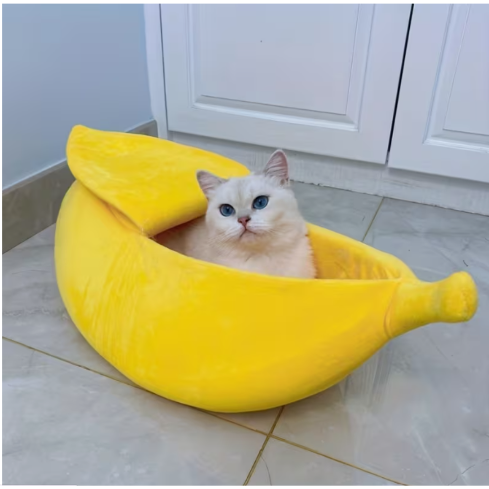 Banana Shaped Pet Bed 65cm