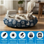 Round Pet Bed Blue 50cm