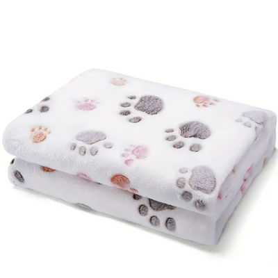 Super Soft White Pet Blanket 105 x 75cm
