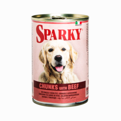 Sparky Dog Beef Chunks 415g