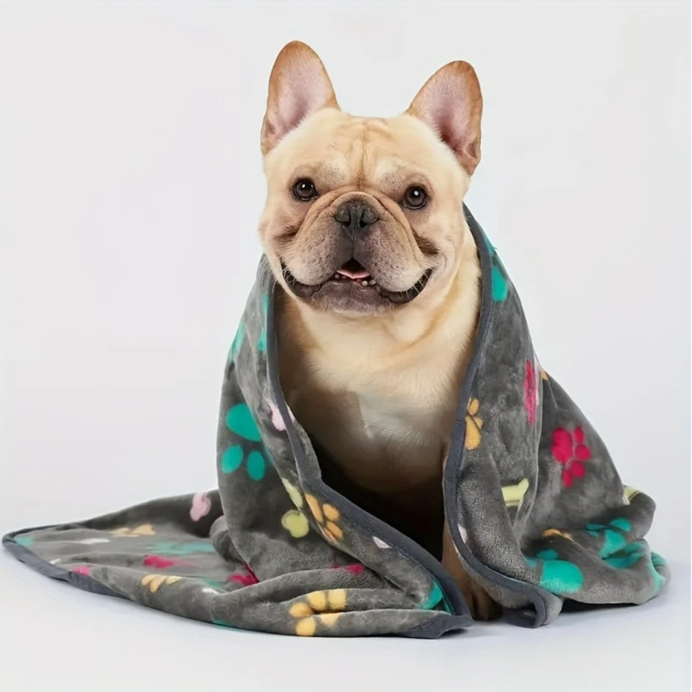 Super Soft Grey Pet Blanket 105 x 75cm