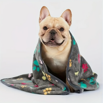 Super Soft Grey Pet Blanket 105 x 75cm