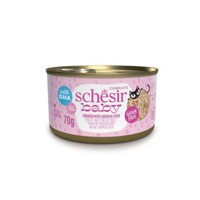 Schesir Baby Complete Chicken & Liver in Broth for Kittens 70g