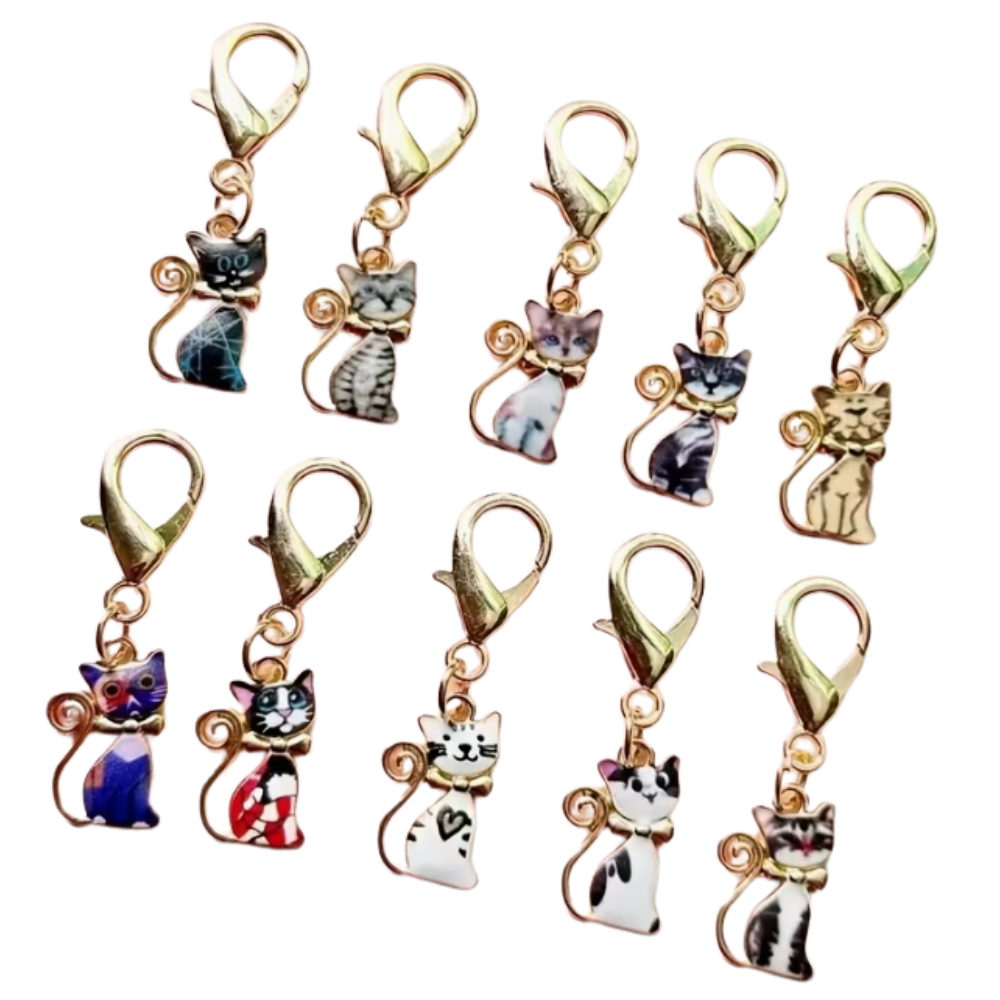 Colourful Cat Keychain