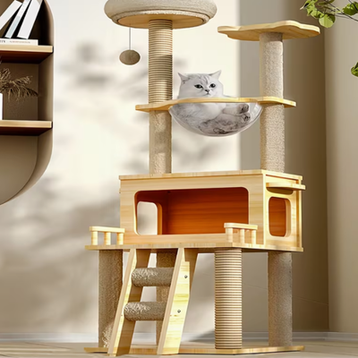 Wood Cat Tree 147cm