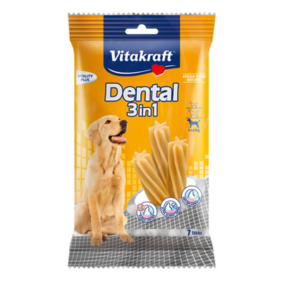 Vitakraft Dental Sticks for Medium and Large Dogs (pack of 7)