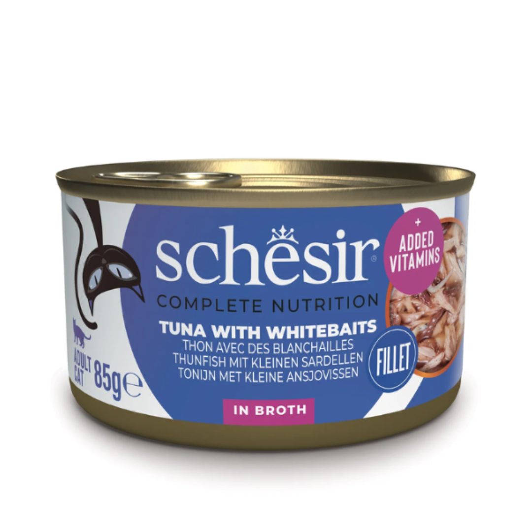 Schesir Cat Tuna Whitebait & Rice Natural Style 85g Tin