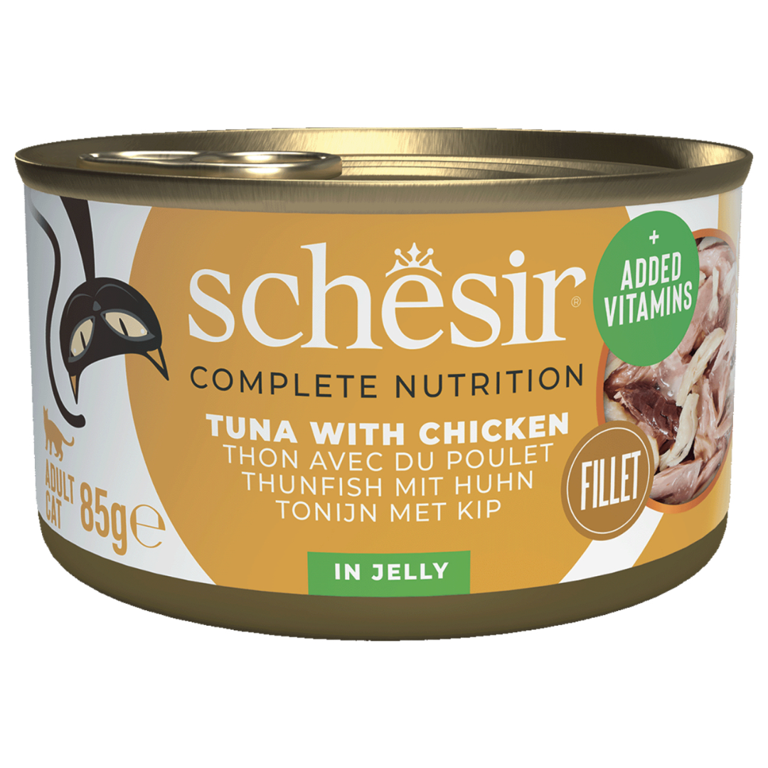 Schesir Cat Tuna & Chicken 85g in Jelly Tin